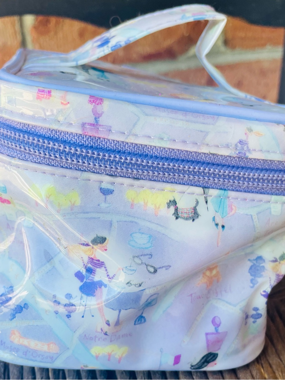 Tri Coastal Design A K Huggins Lavender Light Blue Cosmetic Case Parisian
